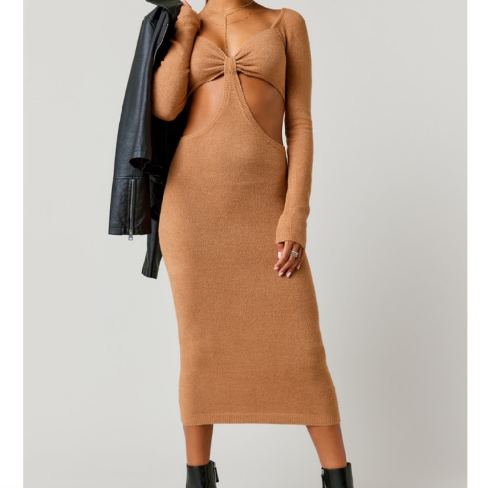 Kasey cutout sweater midi dress